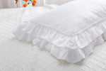 Meaning4 shabby chic throw pillow sham double layer lace border