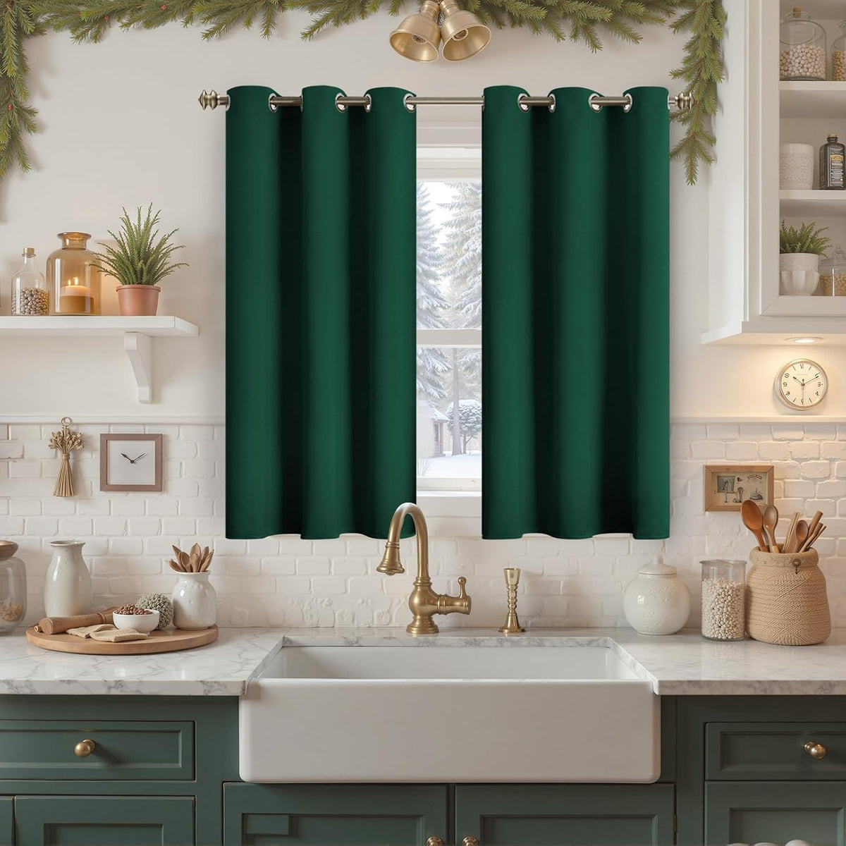YoungsTex Champagne Blackout Curtains for Bedroom 63 Inches Length - Room Darkening Drapes with Grommet Thermal Insulated Privacy for Living Room Windows, 2 Panels, 52 x 63 Inch - Image 11