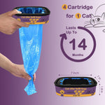 AYKEME heavy duty tear resistant pet litter disposal bags cartridge top view