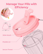 AMOOS supplement container wide mouth opening