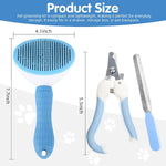 Aglads professional pet shedding set side view showcasing the ergonomic non slip handles.