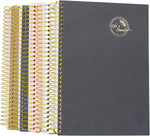 Yansanido large spiral notebook front view showing hardcover binding.