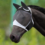 Sagud fly mask with ears for horses black front view