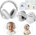 Beboan 2-in-1 baby ear muffs front view for noise protection