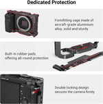 SmallRig Sony ZV-E10 cage mounted with accessories