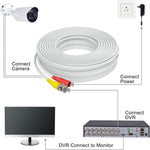 Aprelco 100 foot security camera extension wire coiled