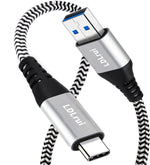 LDLrui USB C to USB A 3.1 Gen 2 Data Cable, 0.5ft, 2-Pack, Black | Type C 3A Fast Charge & 10Gbps Data Sync Cable for MacBook, Galaxy S20, Samsung T7, Portable SSD, Oculus Quest, Android Auto - Image 12