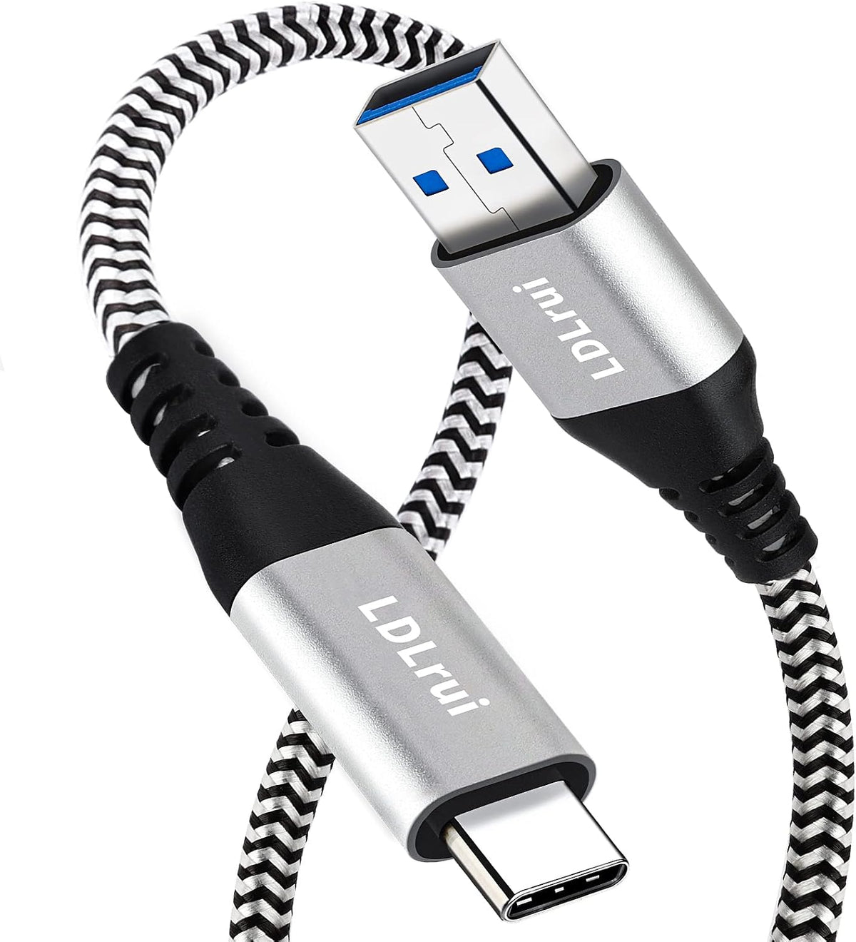 LDLrui USB C to USB A 3.1 Gen 2 Data Cable, 0.5ft, 2-Pack, Black | Type C 3A Fast Charge & 10Gbps Data Sync Cable for MacBook, Galaxy S20, Samsung T7, Portable SSD, Oculus Quest, Android Auto - Image 12