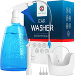 Medi Grade Ear Cleaning Kit front view of 300ml bottle and basin.