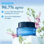 Jar of Belif overnight moisturizer top view