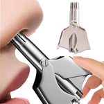 Generic manual nose hair trimmer stainless steel front view