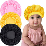 Aileam kids satin bonnet sleeping cap front view