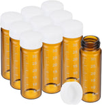 PATIKIL 10pcs 5ml Small Brown Glass Vials with White Screw Cap, Borosilicate Glass Graduated Sample Bottles for Solid Liquid Powder Storage - Image 11