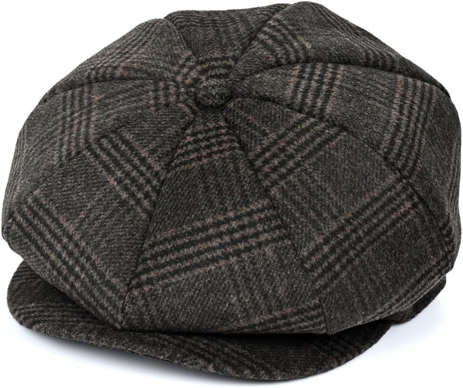jerague Wool Newsboy Cap for Men Women - Classic Vintage Gatsby Lvy Cabbie Hat Flat Beret Cap Adjustable Size - Image 11