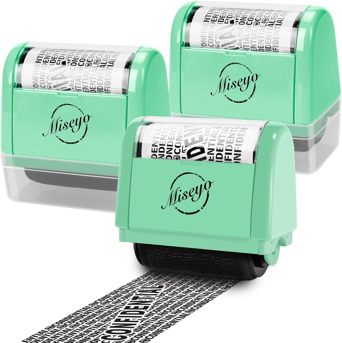 Miseyo Wide Roller Stamp Identity Theft Stamp 1.5 Inch Perfect for Privacy Protection - Yellow - Image 12