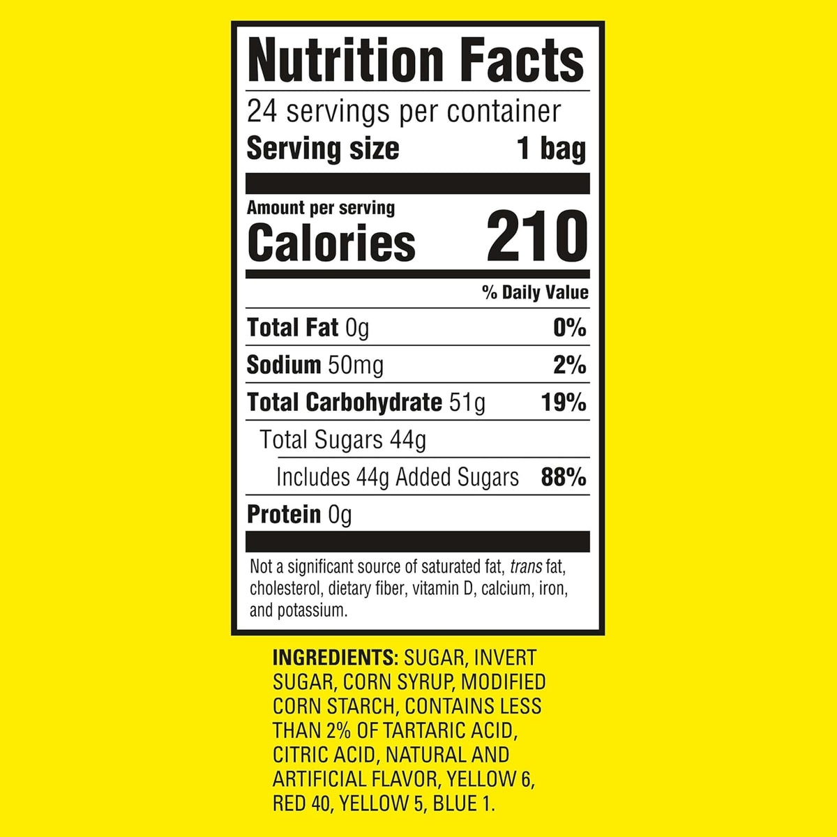 Sour Patch Kids two ounce individual snack pouch showing sour then sweet candies