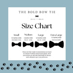 The Bold Bow Tie slide on pet bowtie attached to large dog collar