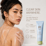 Pixi Clarity Cleanser four point six fluid ounce bottle showing official brand logo and benefits