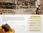 Authentic American gourmet chocolate fudge box top view