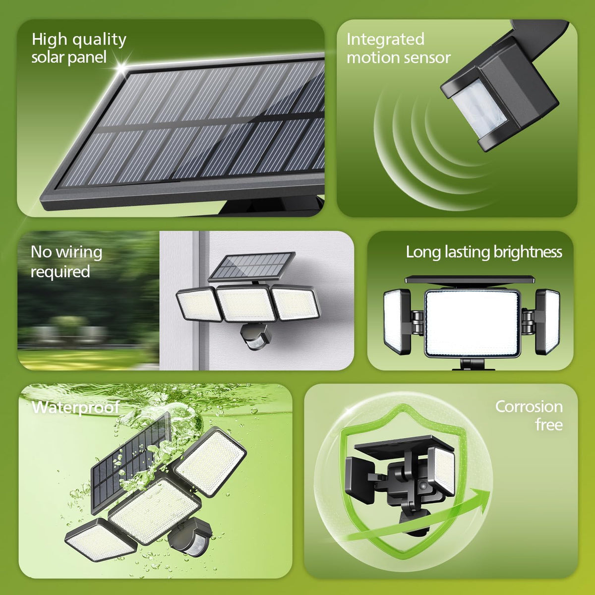 Philips 1200lm floodlight mounted on an outdoor wall demonstrating wide illumination coverage.
