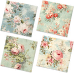 CMUSKO vintage floral napkins pack of 40 front view