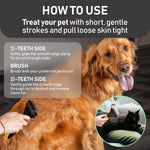 Pet Republique dematting tool showing dual tooth density