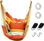 Hommtina Hammock Chair Hanging Rope Swing, Max 300 Lbs Hanging Chair with Pocket & Durability Perfect for Outdoor, Home, Bedroom, Patio, Yard (Pillows NOT Included,Dark Gray) - Image 11