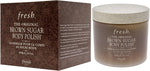 Fresh Brown Sugar Body Polish lid off showing nourishing oil layer