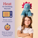 Warmies microwavable dinosaur plush ready for heating