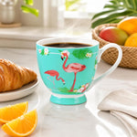 LanHong floral coffee cup interior and rim view