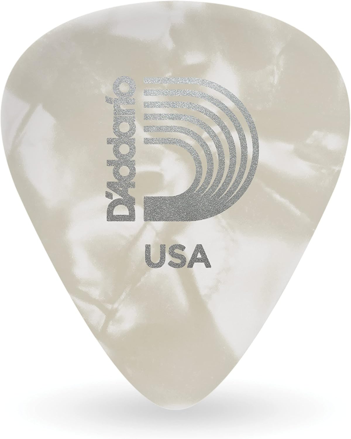 Planet Waves White Pearl Celluloid Guitar Picks front view music accessory