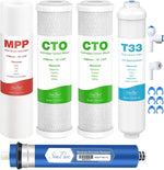 SimPure 50 GPD Reverse Osmosis Water Filter Replacement Set | Compatible with APEC ESSENCE Series ROES-50, RO Filters Replacement for Most 10" Under-Sink Water Filter System Stage 1-5 - Image 10