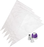 Wilton 9-piece decorating set layout with coupler and tips