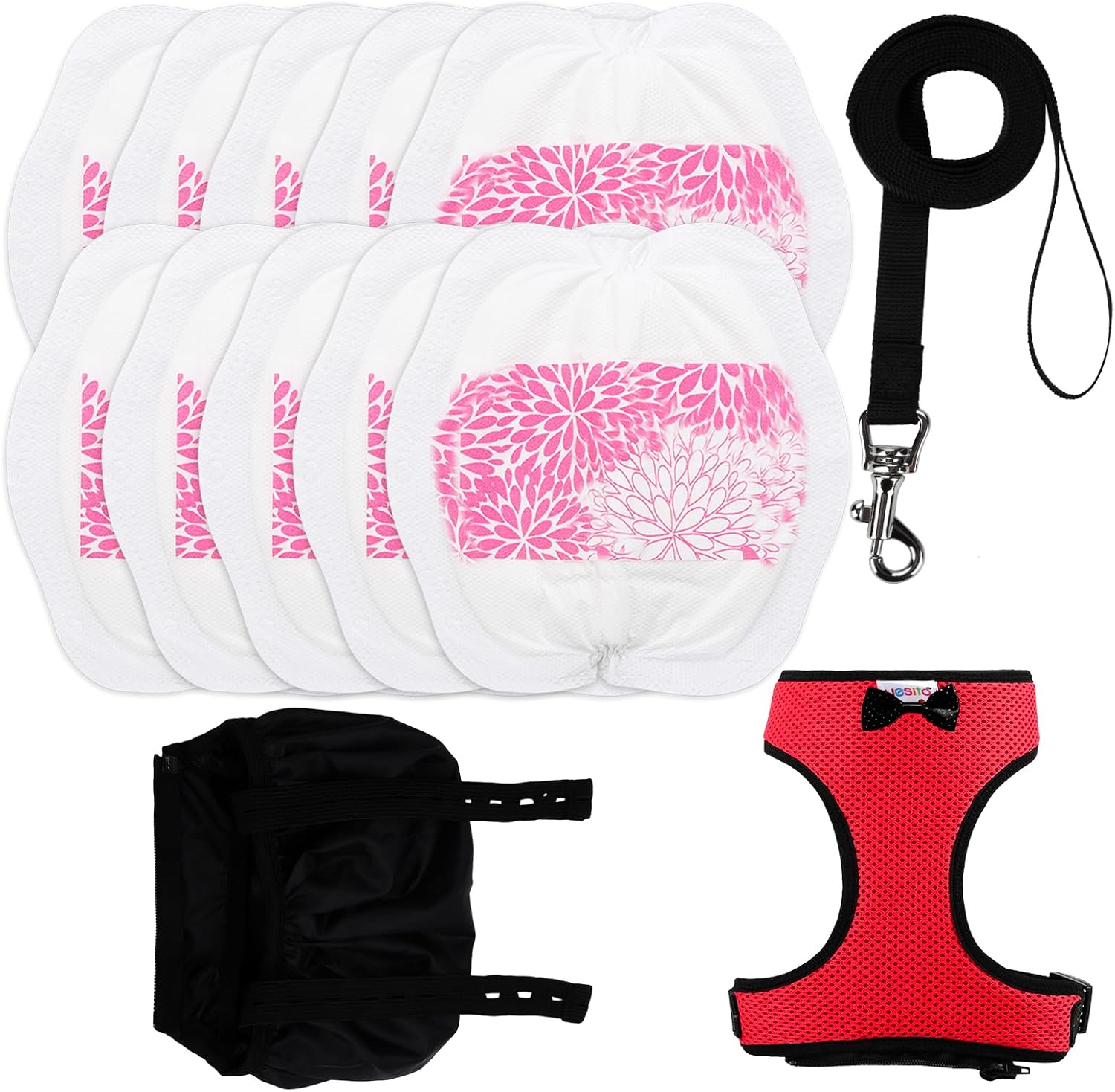 Yesito adjustable chicken harness with leash front view