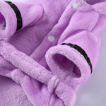 Petyoung pet bathrobe worn by a small puppy
