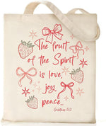 Canvas Christian Tote Bags Bible Faith Friend Birthday Gifts Graphic Totes Sunday Church Bag - Image 11