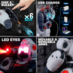Child playing with Toylefun remote control robot using hand gestures