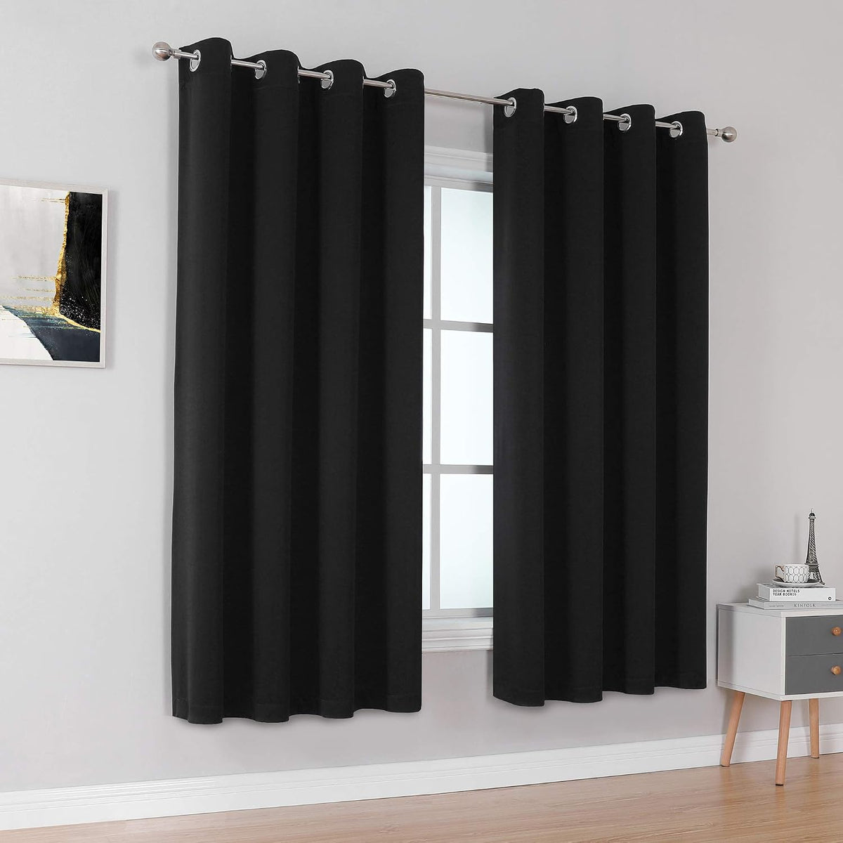 DUALIFE room darkening curtains fabric texture close up