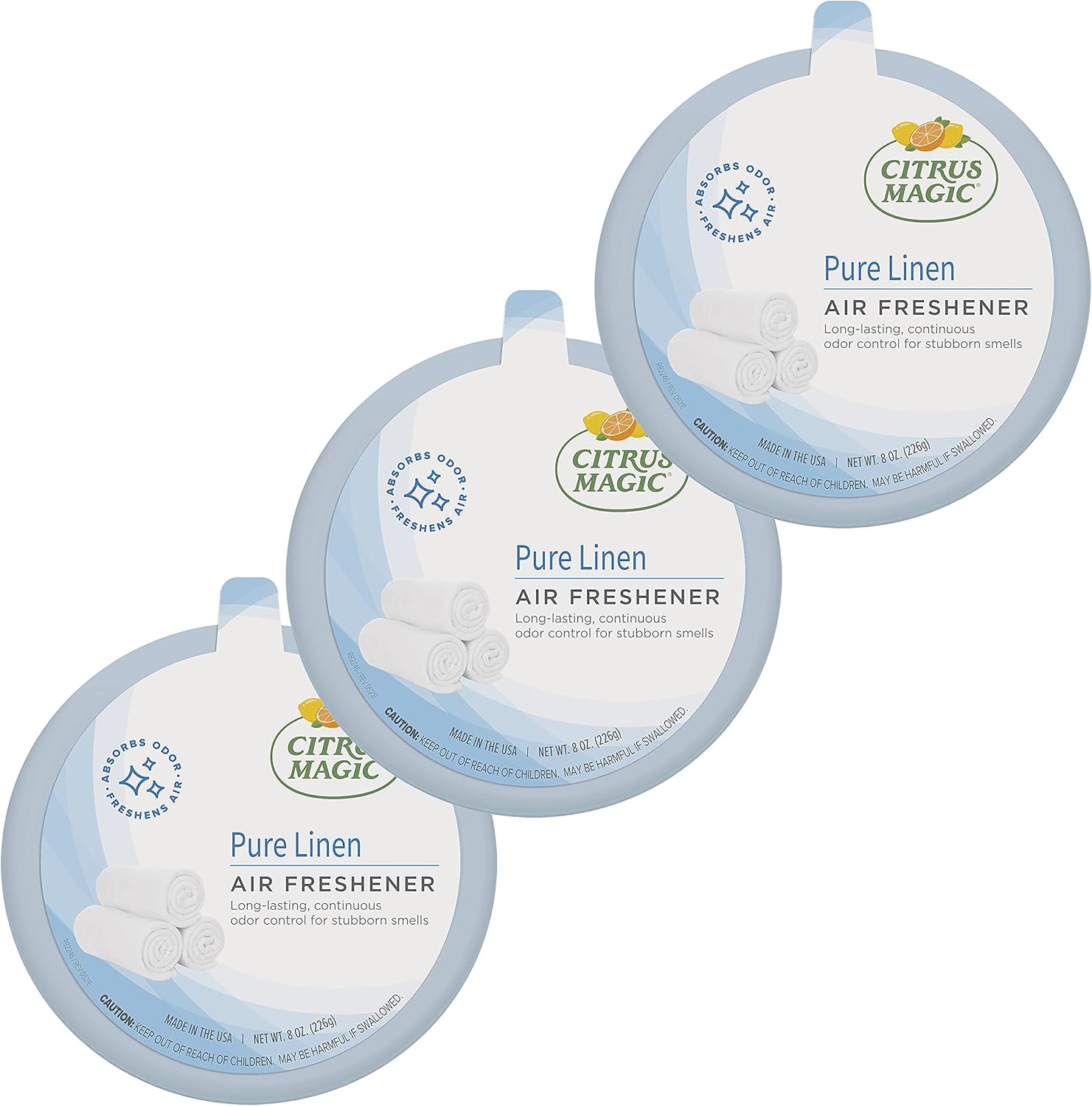 Citrus Magic Pure Linen Odor Absorbing Solid Air Freshener front view