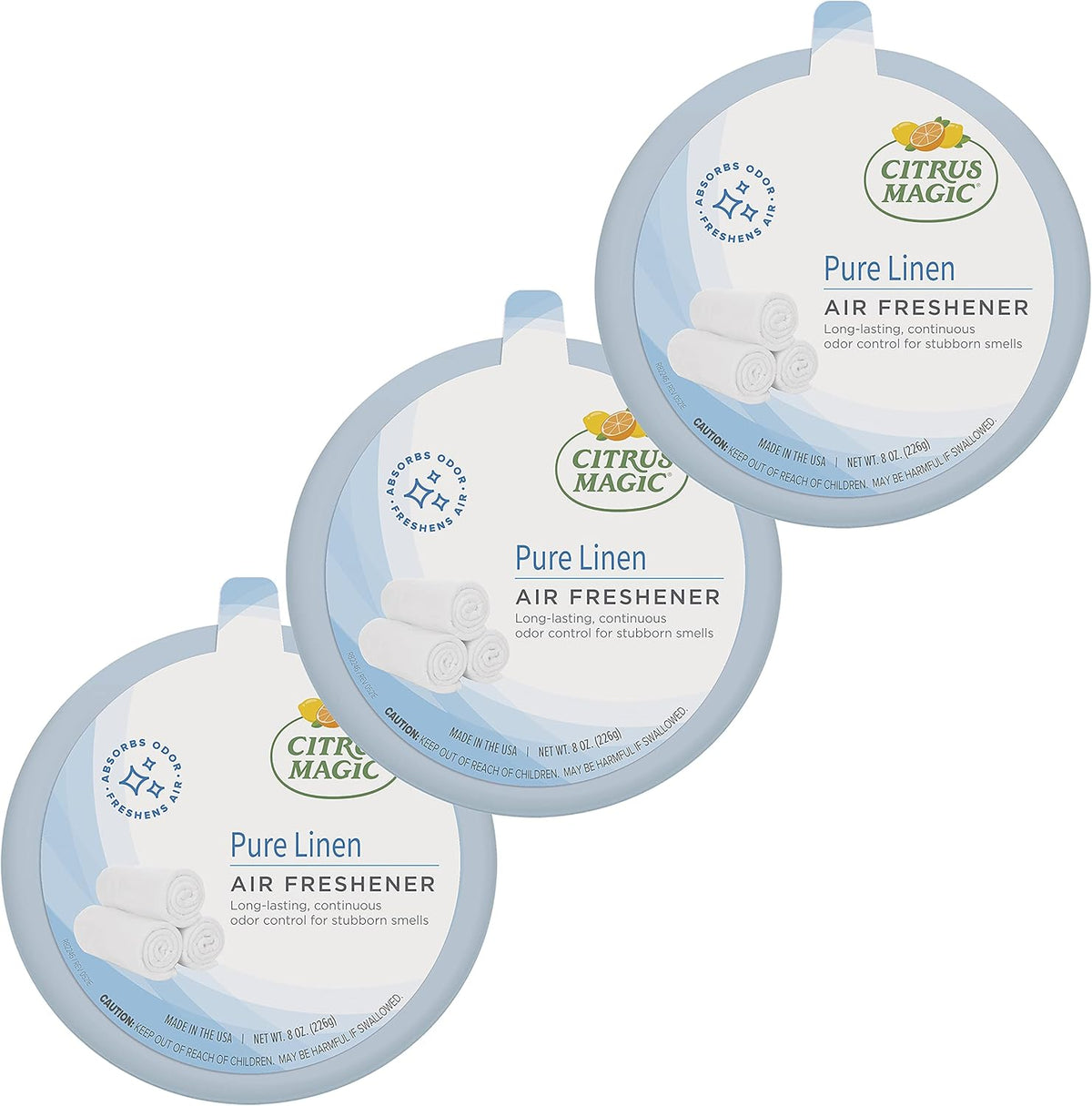 Citrus Magic Pure Linen Odor Absorbing Solid Air Freshener front view