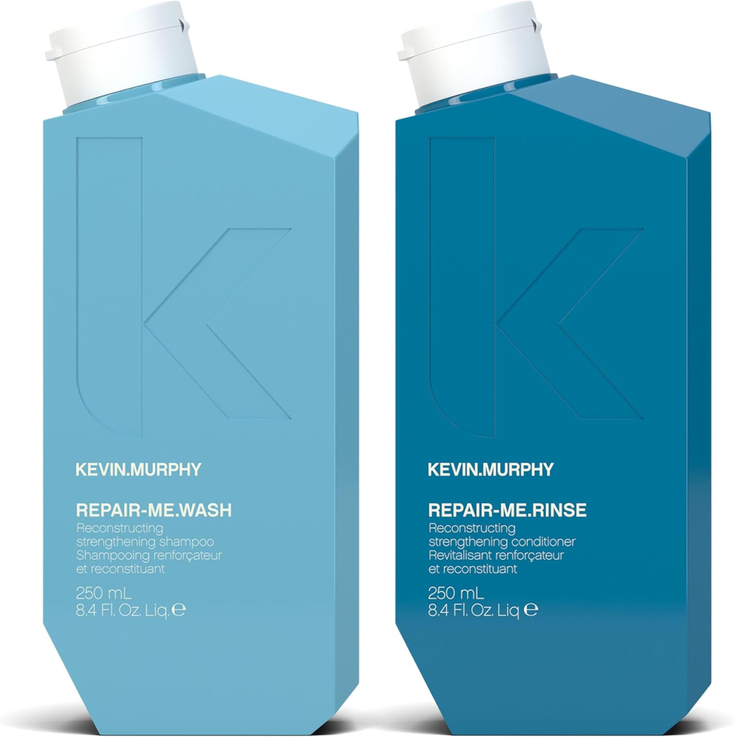 KEVIN.MURPHY REPAIR-ME.WASH & RINSE - Moisturising Hair Repair Shampoo - Hair Repair Conditioner - For All Hair Types Needing Repair - Sulphate & Paraben Free - 250 mL / 8.4 fl oz - 2 Pack - Image 1