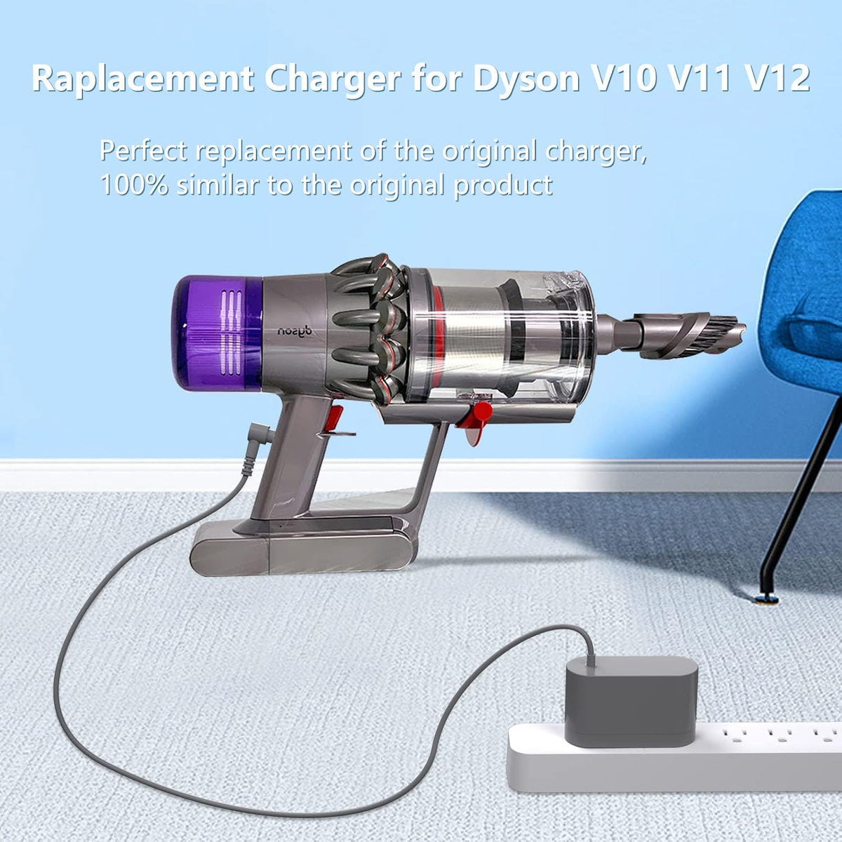 vhbw replacement vacuum charger packaging and accessories