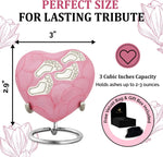 Solace Forever infant memorial urn showing threaded opening mechanism.