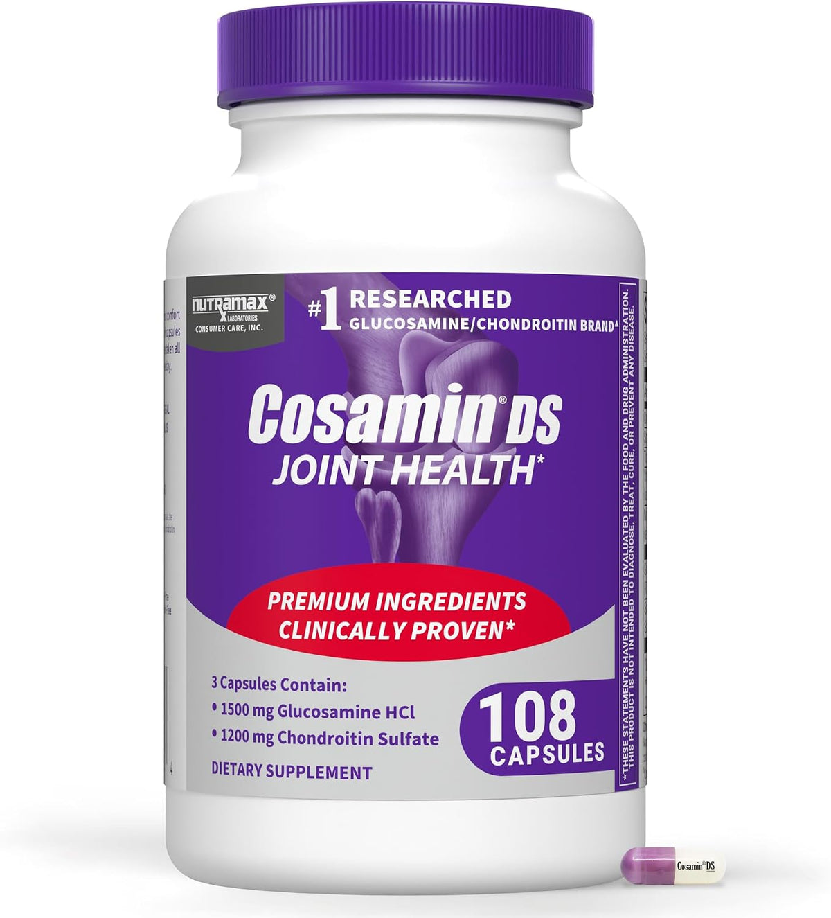 Nutramax Cosamin DS Joint Supplement, Glucosamine Chondroitin, 210 Capsules | Clinically Proven in Published Studies, Trademarked Glucosamine and Chondroitin for Joint Support, Third Party Tested - Image 10