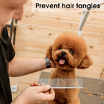 Three piece pet grooming kit in packaging