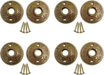 Renovators Supply Manufacturing Door Knob Rosette Pair 2.38 in. Antique Brass Decorative Door Knob Rosette - Image 14