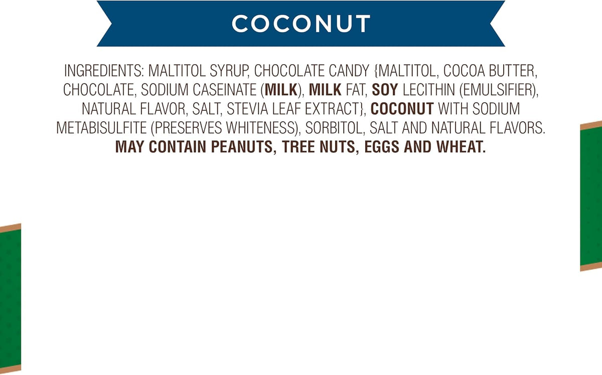 Nutritional information label on Russell Stover 10 Ounce candy bag