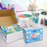 Fat free and gluten free multi colored lollipops inside clear packaging