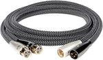 SKW high end balanced XLR microphone cable pair front view