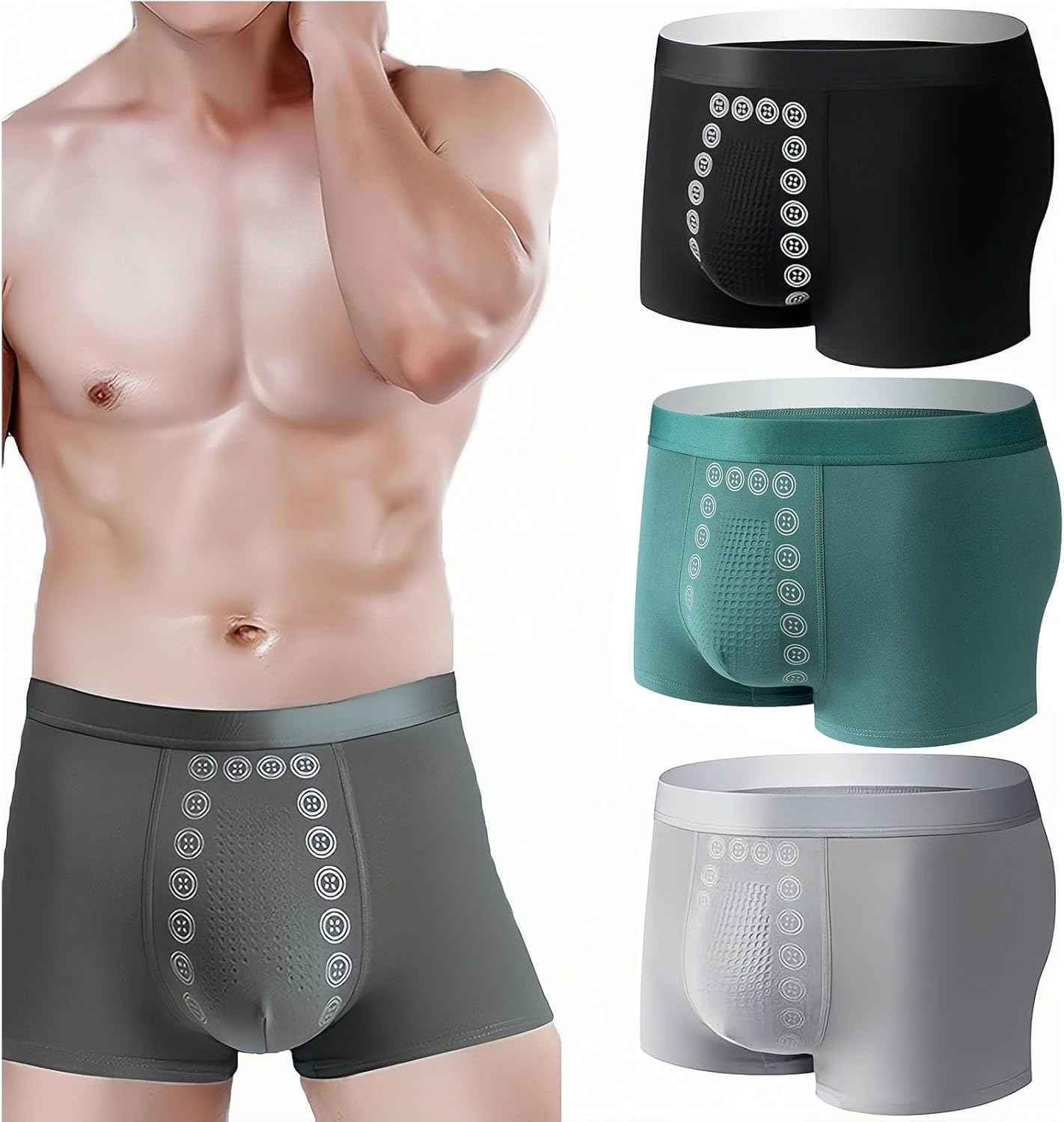 Magnetic Therapy Energetic Men Pants,Energy Field Therapy Men's Underwear,Health Care Breathable Inner Pant - Image 1